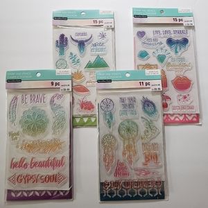 4 Recollections Stamp & Stencil Bundle Lot